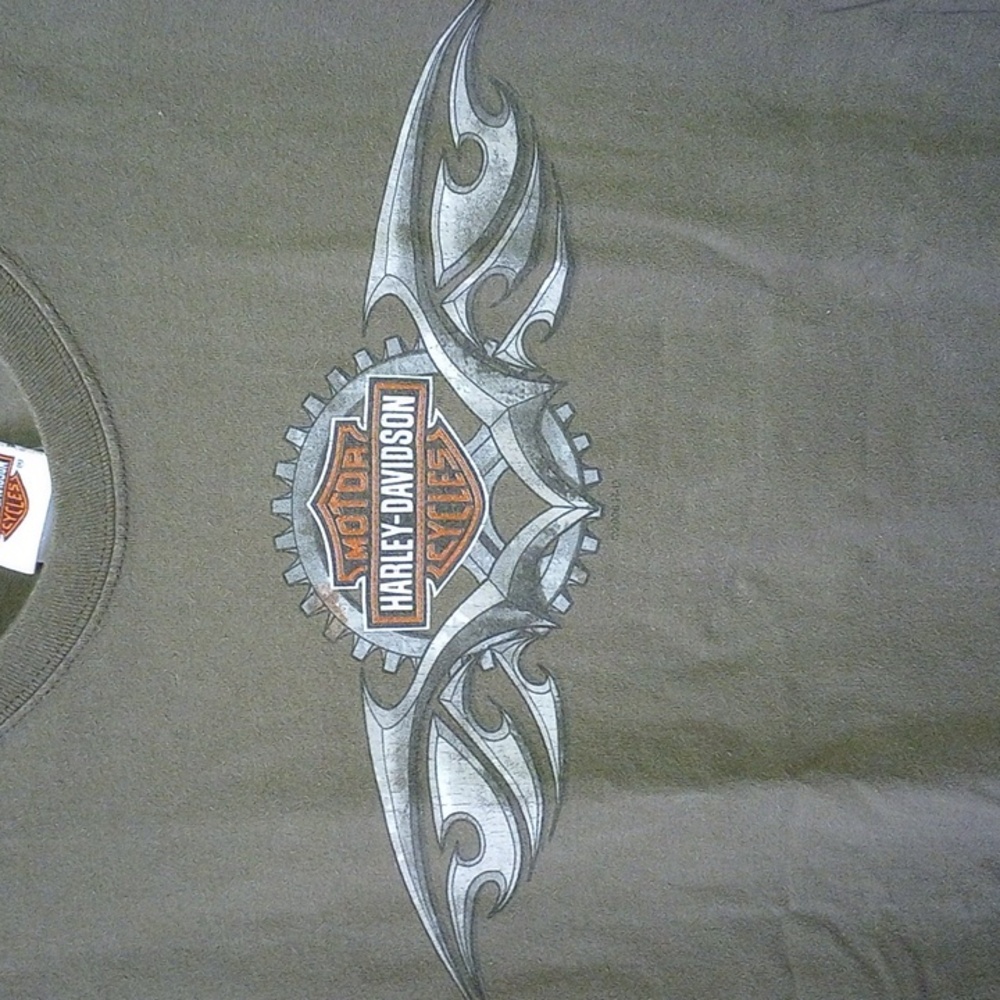Vintage Collectible Harley-Davidson XL Green Biker Tank Top,  Wauwatosa, WI - Picture 2 of 4